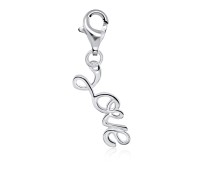 Love Word Shaped Silver Charms CH-47